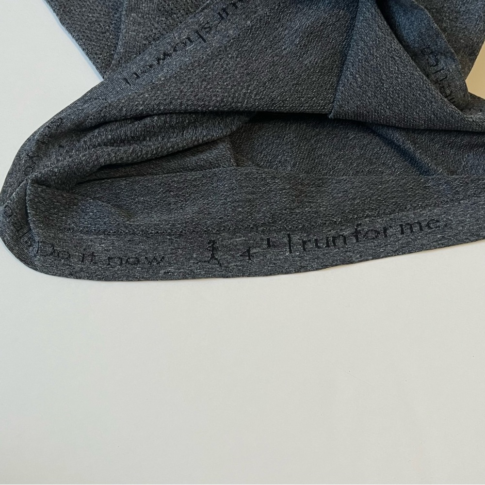 Lululemon Run Swiftly Tech Tank Top High Neck Heathered Black Gray 4 Racerback - Picture 9 of 12